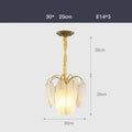 Elegant gold glass feather led hanging chandelier for foyer
