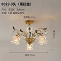 Elegant gold glass flower chandelier lobby crystal light