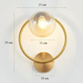 Elegant gold iron wall lamp with frosted glass shade for bedroom