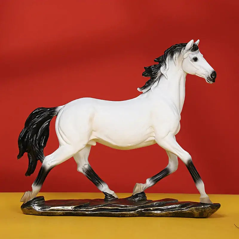 Elegant horse resin statue set living room decor
