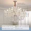 Elegant led crystal chandelier dining room pendant light