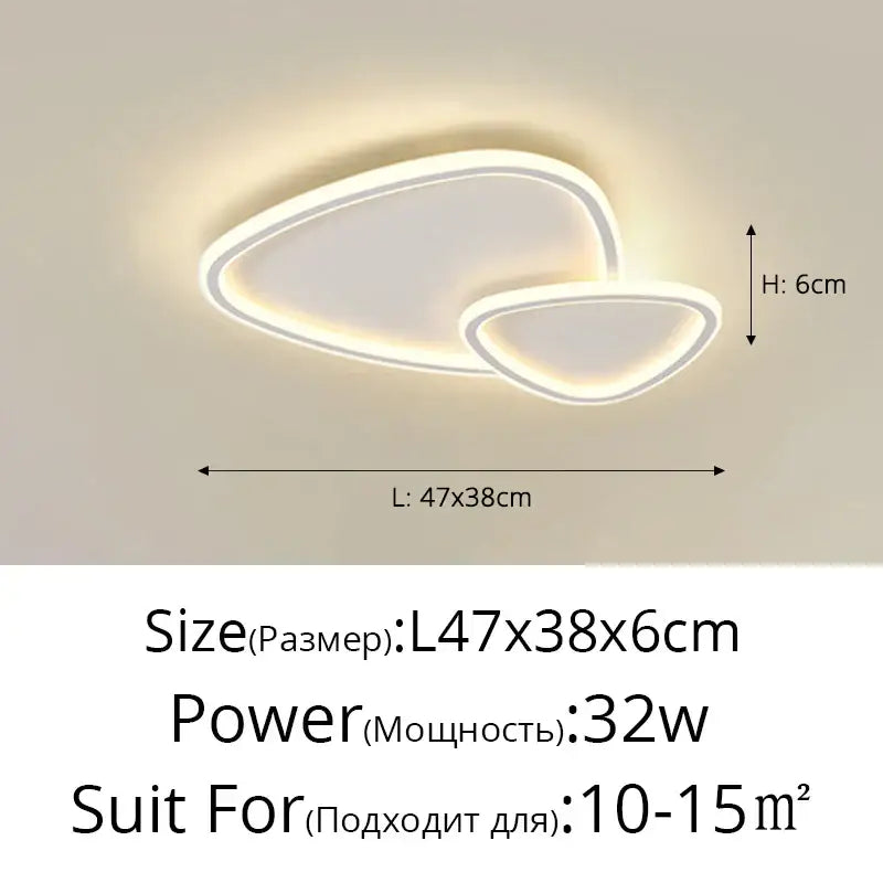 Elegant master bedroom chandelier modern white cloud led light