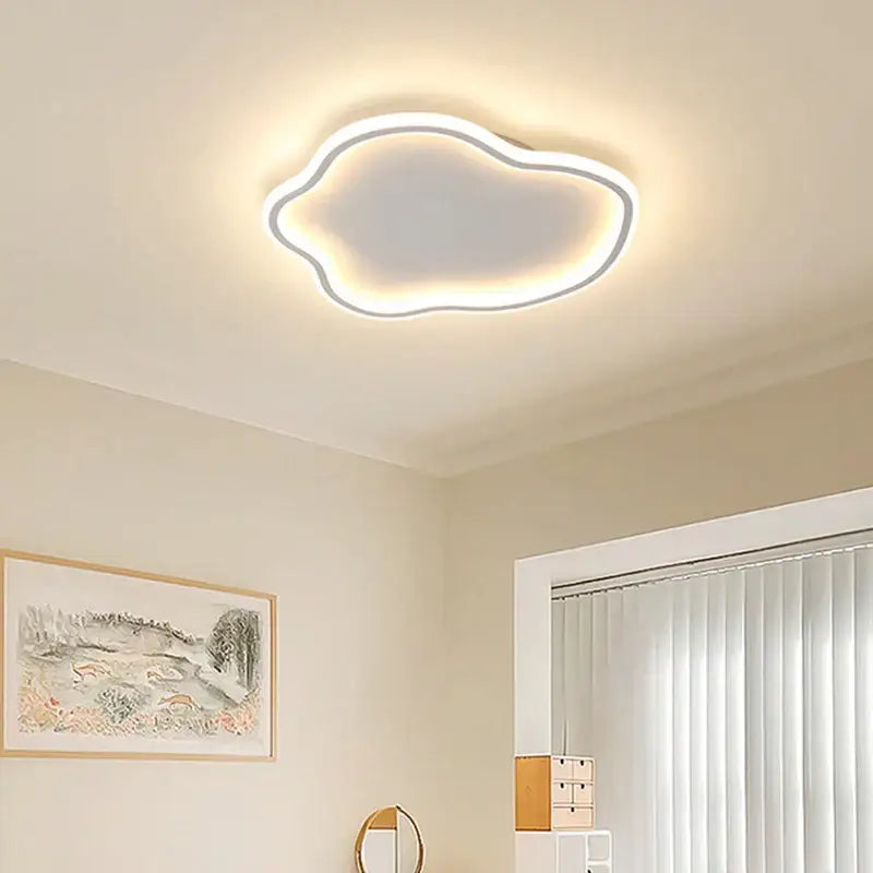 Elegant master bedroom chandelier modern white cloud led light