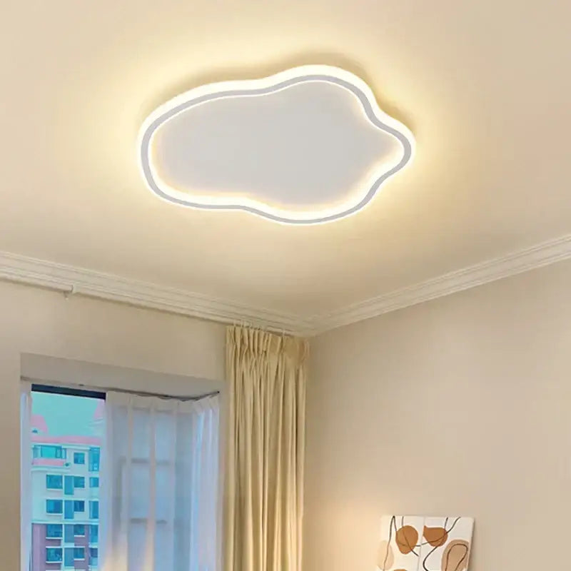 Elegant master bedroom chandelier modern white cloud led light