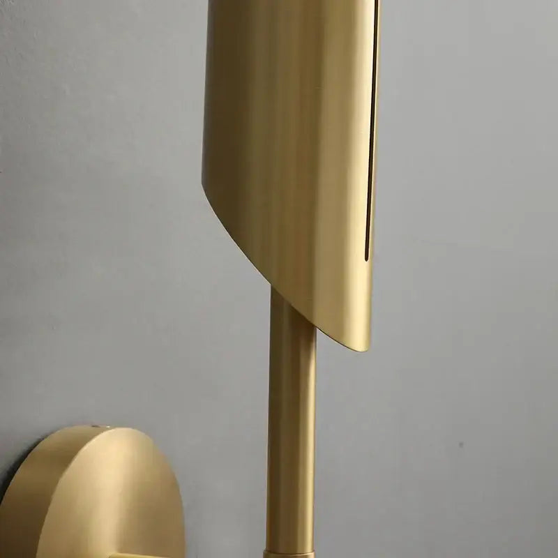 Elegant modern gold wall lamp bedroom sconce with frosted glass bulb