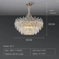 Elegant multi tiered crystal pendant lights for dining room
