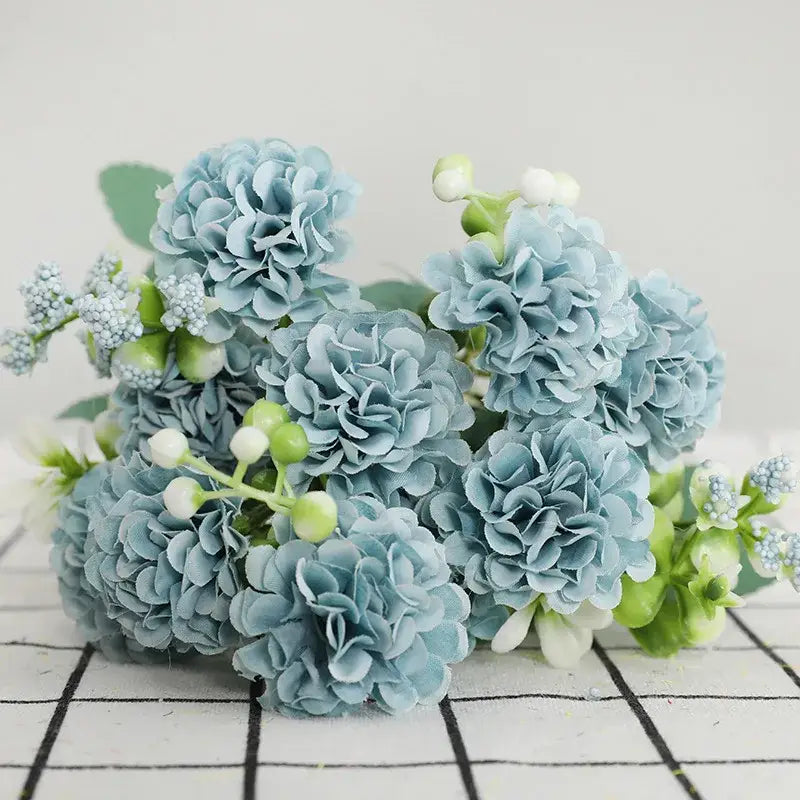 Elegant pink hydrangea decorbites daisy bouquet living room decor