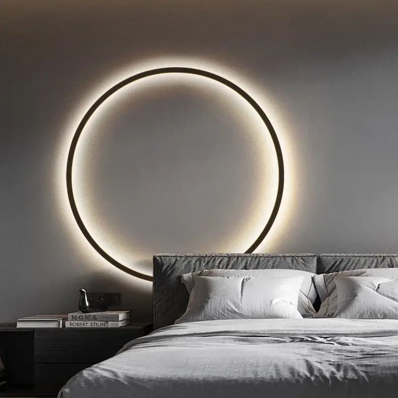 Elegant round gold wall sconces for bedroom indoor lighting