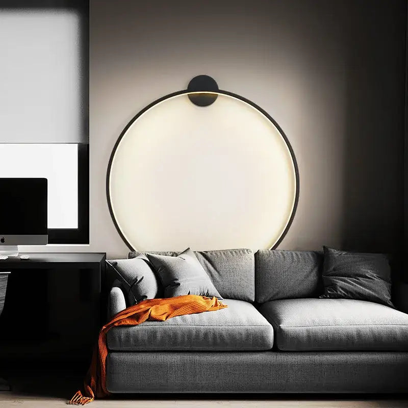 Elegant round gold wall sconces for bedroom indoor lighting