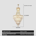 Elegant simple staircase chandelier gold crystal living room light