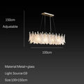 Elegant white feather cloud mist glass chandelier bedroom light