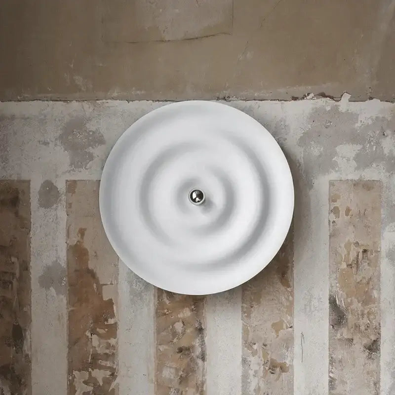 Elegant white ripple led wall sconce bedroom decor light