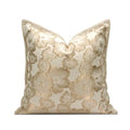 Embossed floral cushion cover champagne gold living room decor