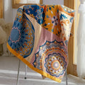 Embroidered cream fruit cotton gauze bath towels bathroom decor