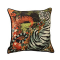 Embroidered elephant jungle paradise throw pillow – living room decor