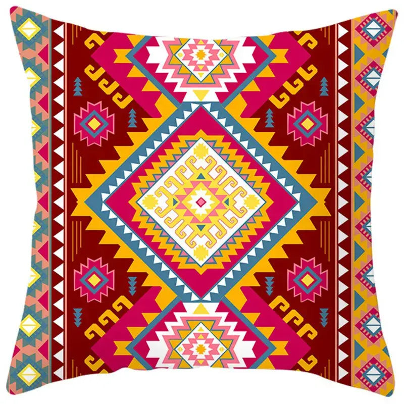 Ethnic bohemian geometric pillow cover living room throw decor