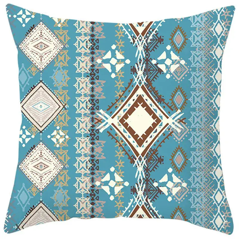 Ethnic bohemian geometric pillow cover living room throw decor