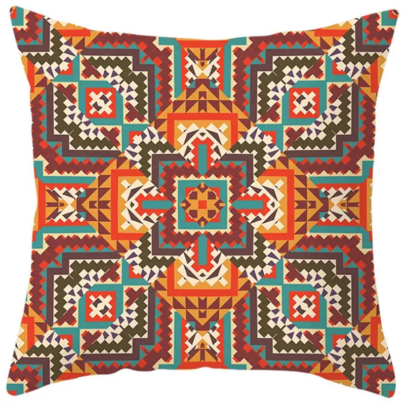Ethnic bohemian geometric pillow cover living room throw decor