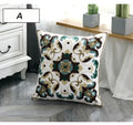 Ethnic style floral canvas pillow cover living room decor