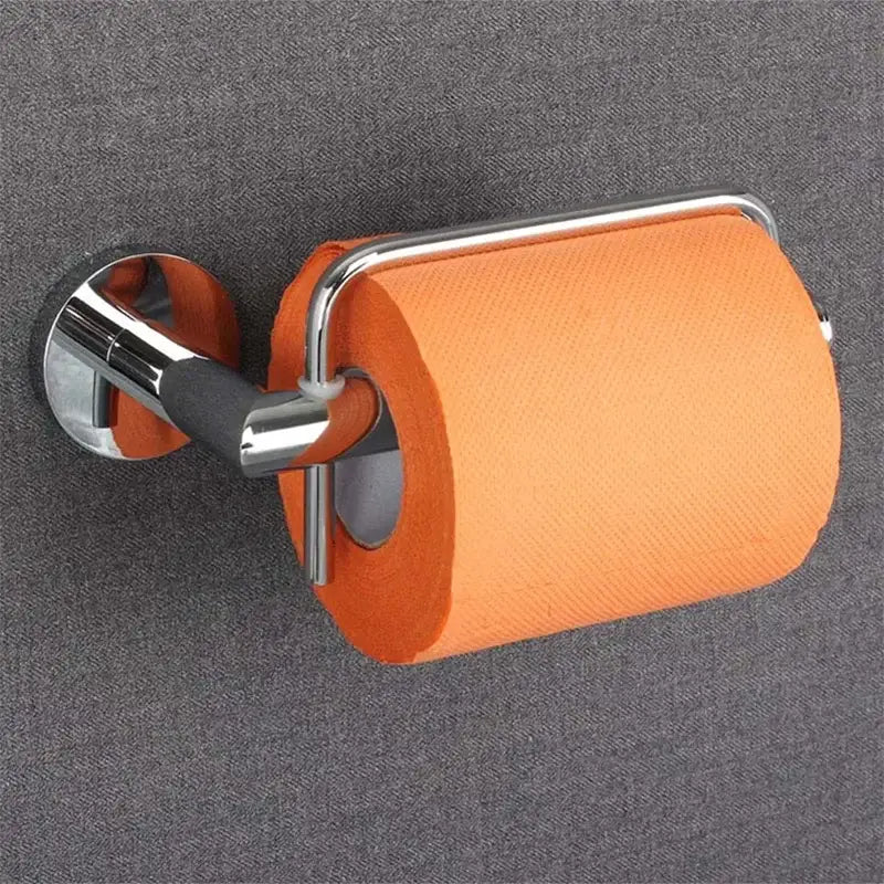 Euro silver chrome & orange paper holder bathroom accessory