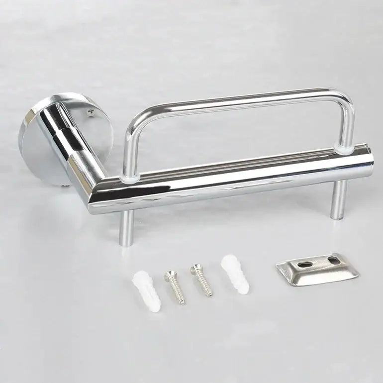 Euro silver chrome & orange paper holder bathroom accessory