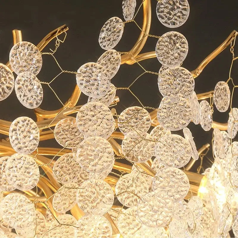 European style gold tree branch chandelier dining room crystal light