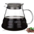 Faceted dark tinted diamond glass coffee carafe with filter cup kitchen
