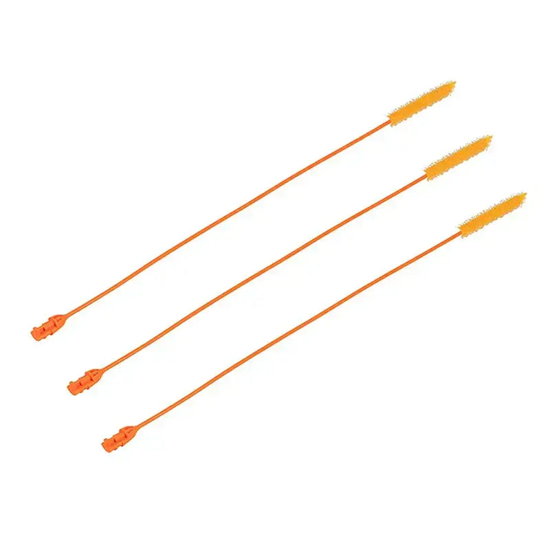 Flexible orange & yellow drain cleaner brush kitchen clog remover