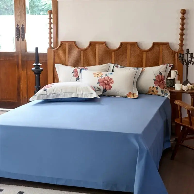 Floral cream egyptian cotton bedding sets bedroom print duvet cover
