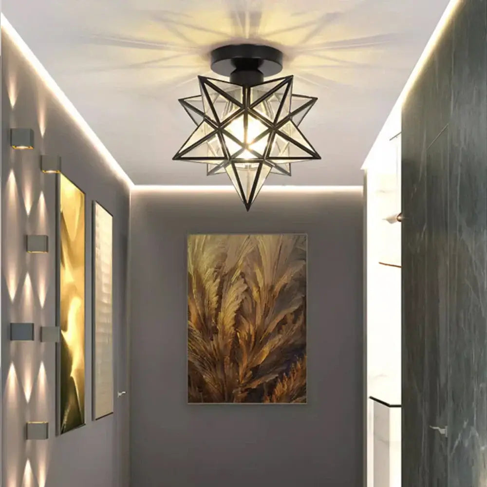 Floral gold glass crystal led ceiling chandelier for living room
