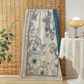 Floral orange & pink cotton gauze adult bath towels bedroom decor