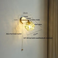 Floral pink & teal decorbites butterfly glass wall light bedroom