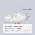 Fluffy white cloud chandelier dining room pendant light