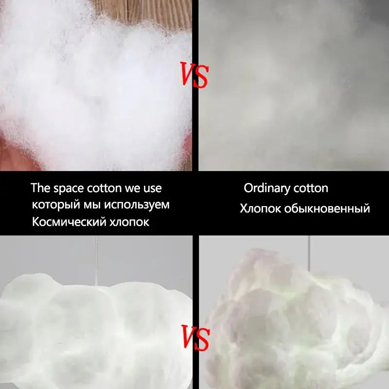 Fluffy white cloud chandelier dining room pendant light