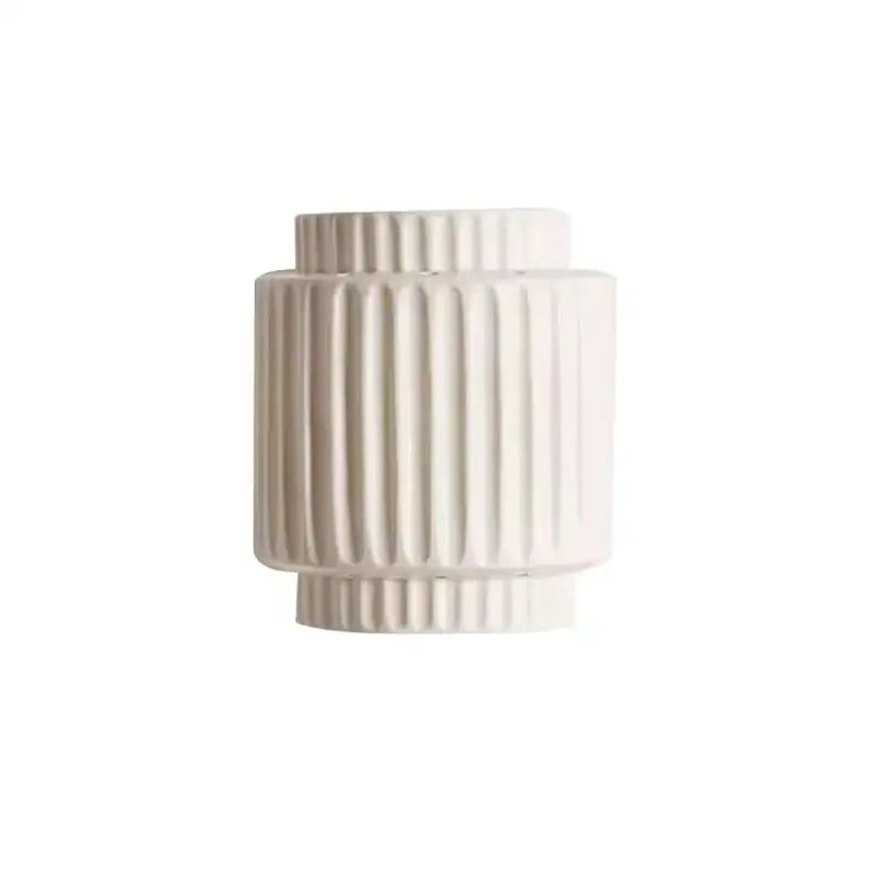 Fluted cream white led wall lamp for bedroom decor