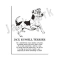 Framed black and white dog poetry poster living room wall art