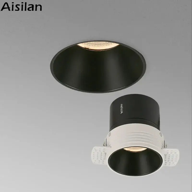 Frameless white cob led downlight living room ambient ceiling light