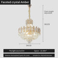 French bead chain crystal chandelier gold and chrome dining room