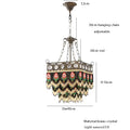 French brass crystal floral chandelier dining room beaded fringe