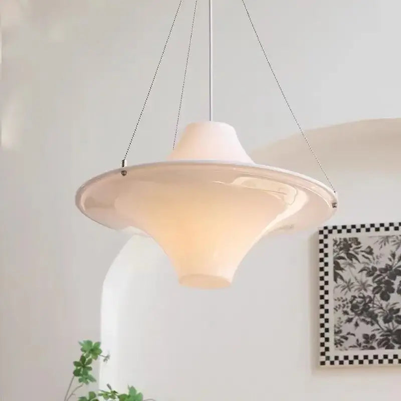 French cream modern chandelier white ceramic pendant for dining room
