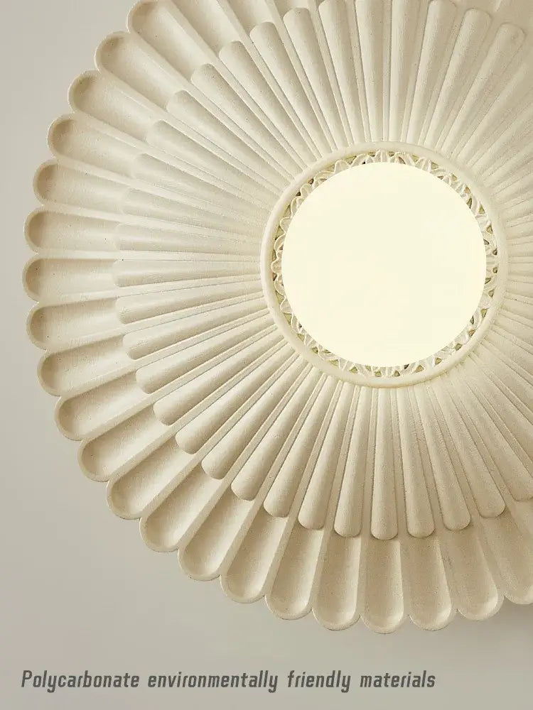 French cream petal wall lamp bedroom sconce