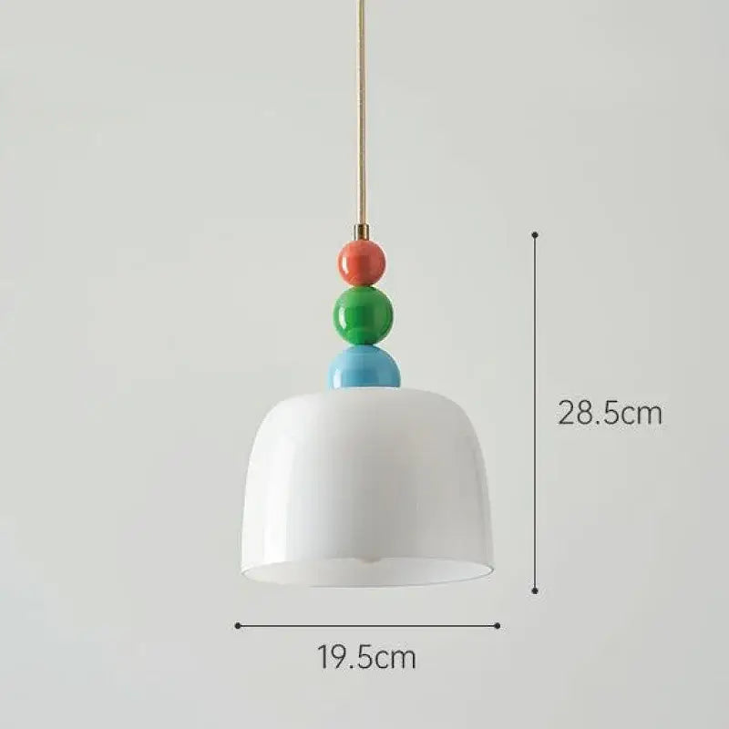 French cream style yellow ceramic pendant light bedroom chandelier