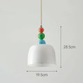 French cream style yellow ceramic pendant light bedroom chandelier
