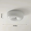 French cream translucent glass ceiling lamp for bedroom