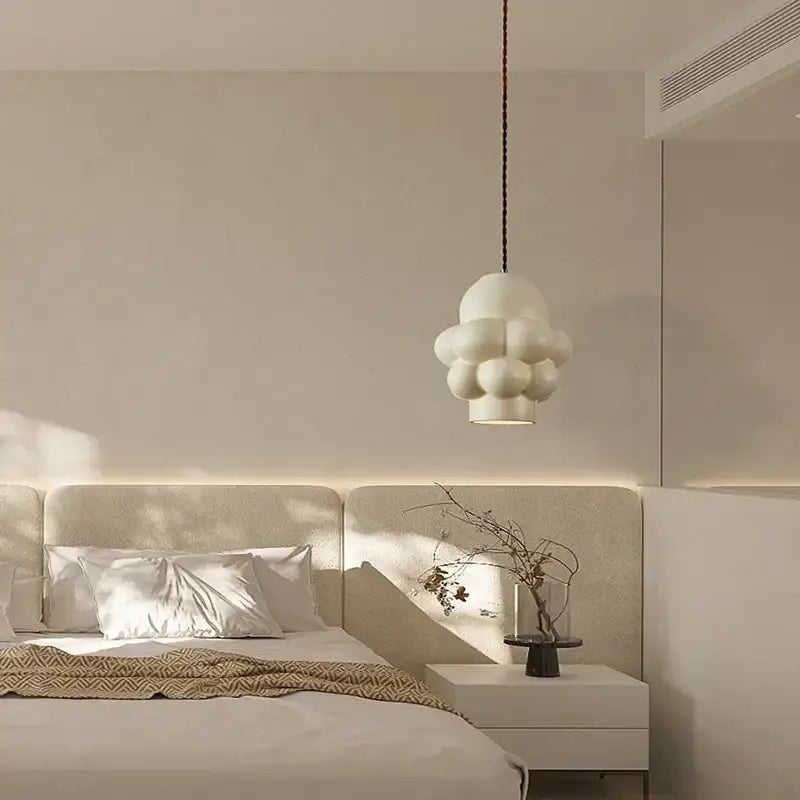 French creamy wind led cloud pendant light dining room decor
