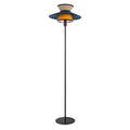 French design black and amber floor lamp for living room