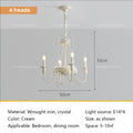 French light luxury white crystal chandelier living room lamp