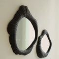 French luxury mirror black ruched oval frame for bathroom