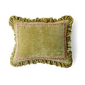 French retro pink velvet crane decorative cushion cover living room