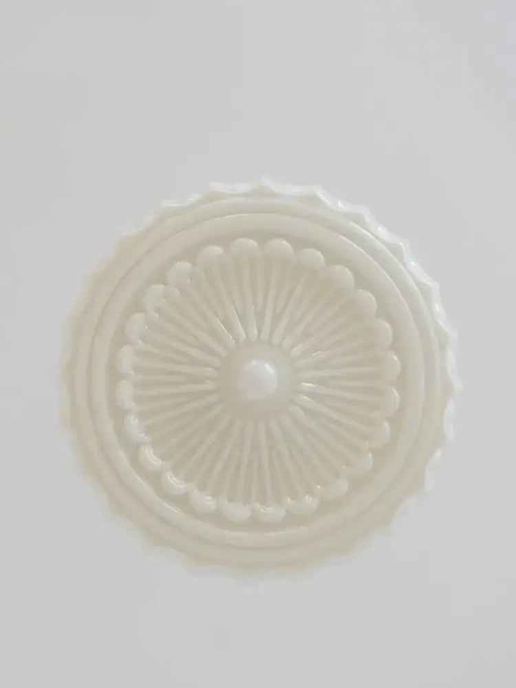 French retro shanghai style cream textured glass dining room pendant